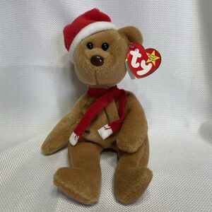 TY Beanie Baby - 1997 HOLIDAY TEDDY (8.5 inch) *1st Year* PVC Pellets